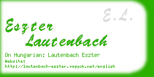 eszter lautenbach business card